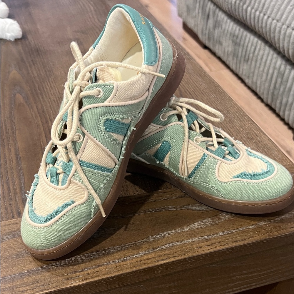 Sam Edelman Mint and Cream Sneakers